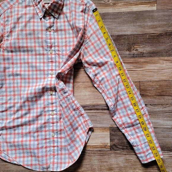 J. Crew Shirt Men Small Multi Color Gingham Check Slim Fit Tailored Button Down - Picture 4 of 10